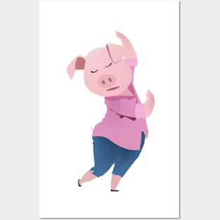 Pig singing mom Posters and Art